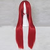 NARUTO Uzumaki Kushina 80CM Long Red Cosplay Costume Wig + Free Wig Cap
