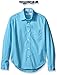 IZOD Boys' Long Sleeve Button-Down Collared Dress Shirt with Bow Tie and Chest Pocket