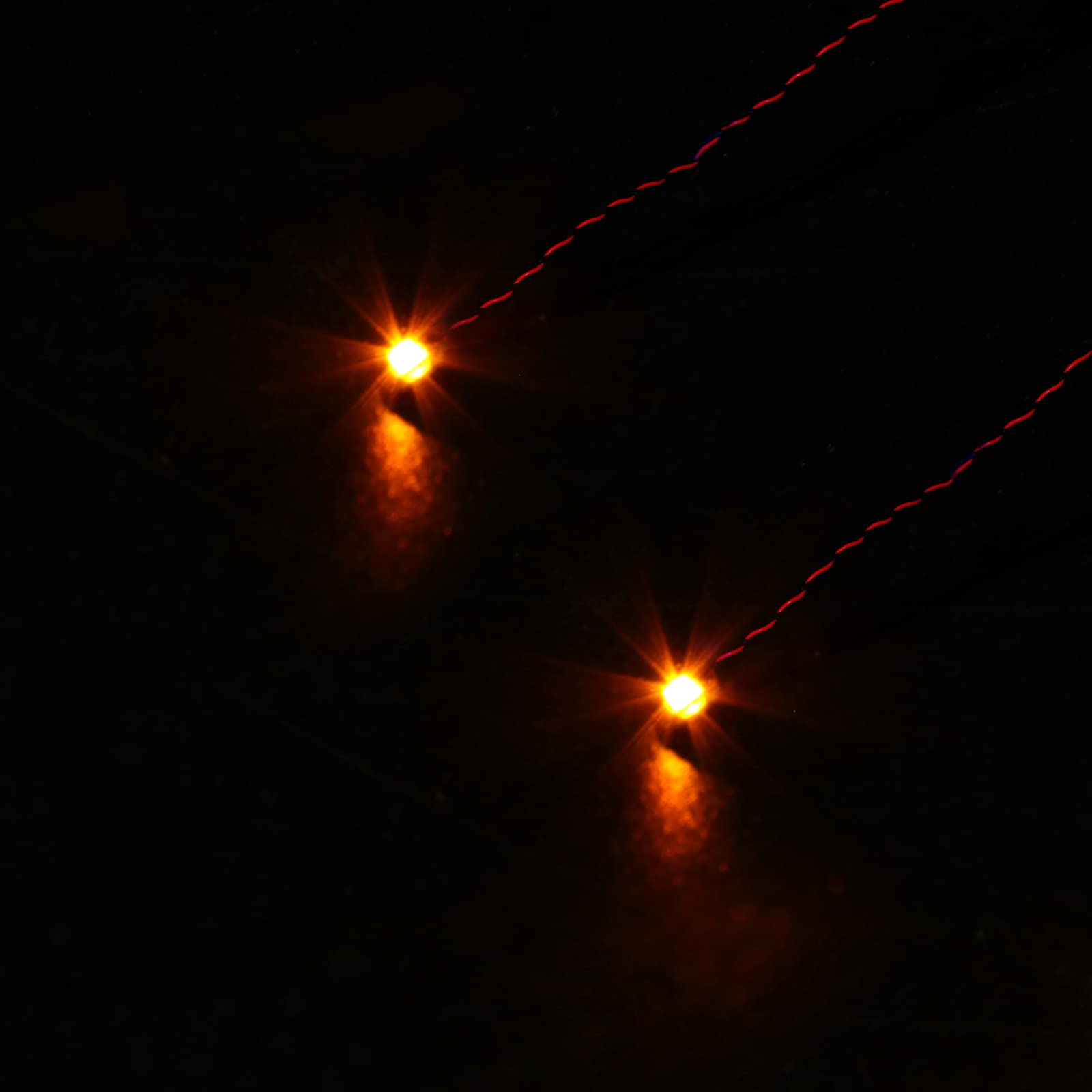 Yellow Flashing LED Light Set (30 cm) for DIY/MOC Lighting (Pack of 2), BrickBling LED Lighting Set, Decoration Lights for Lego and Other Major Brand Bricks — image 1