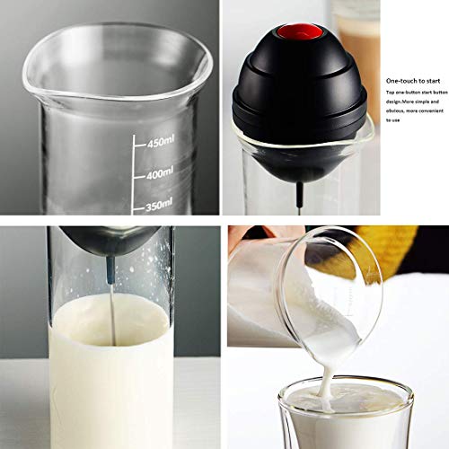 Elektrischer Schneebesen, elektrischer Milchaufschäumer, Edelstahl-Feder-Schneebesen-Kopf automatischer Milchaufschäumer… – Bild 8