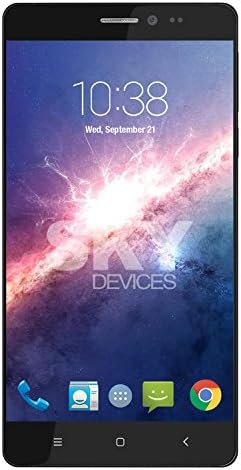 SKY Devices PLATINUM PLUS - 4G GSM Unlocked Dual-SIM 1.3GHz Quad-Core + 8GB ROM/ 1GB RAM, 5.1 Lollipop, 6"IPS Display, 13MP Camera + Bluetooth V2.1+EDR V4.0 - Grey