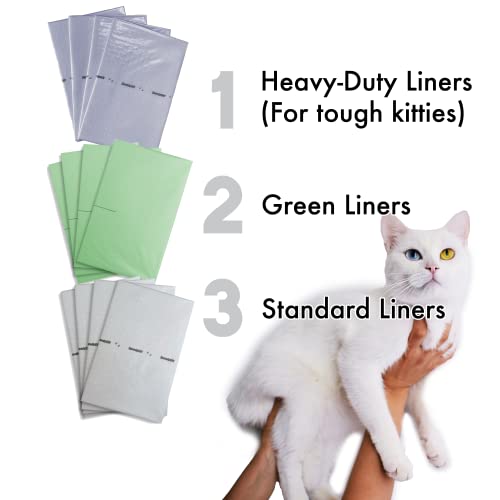 SpeedySift OpenTop Cat Litter Box Starter Kit, Includes 56ct Disposable Sifting Liners, Plastic
