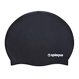 Silicone Solid Swim Cap - Waterproof, Comfortable Stretch Fit, For Men and Women, Suitable For Long Hair - For Swimming, Diving & Snorkeling - By Splaqua