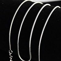 Agelloc 925 Sterling Silver Snake Chain Necklace Lightweight Crafted Necklace Lobster Claw Clasp with Extra Clasp 16 18 20 22 24 inch Unisex (18)