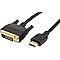 Amazon Basics HDMI to DVI Adapter Cable, Black, 6 Feet, 1-Pack