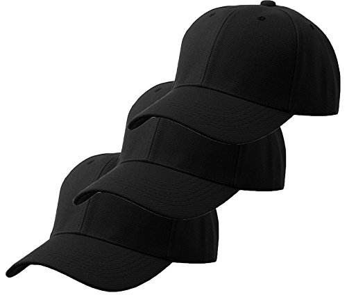Plain adjustable velcro baseball cap (one size, black b…