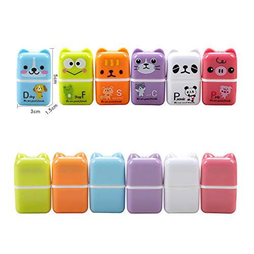 6 Pcs Cute Pencil Eraser, Cartoon Animal Themed Roller Colorful Rectangle Eraser, Pencil Rubber Eras - //medicalbooks.filipinodoctors.org