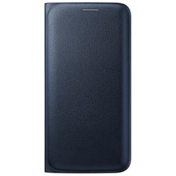 Samsung Flip Wallet Schutzhülle (Kunstleder, mit Kreditkartenfach, geeignet für Galaxy S6 Edge) schwarz