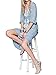 R.Vivimos Women Ethnic Flower Embroidery Loose Cotton Linen Long Dress X-Large Blue