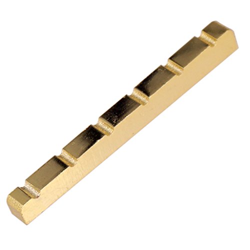 Baosity Brass 6 String Guitar Nut Slotted for Fender ST TL Style Electric Guitar Parts