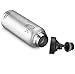 Swig Savvy Sports Water Bottle, Vacuum Insulated Stainless steel, Double Wall, Wide Mouth 2 Leakproof Lid, Travel Thermos - 40oz (Silver)