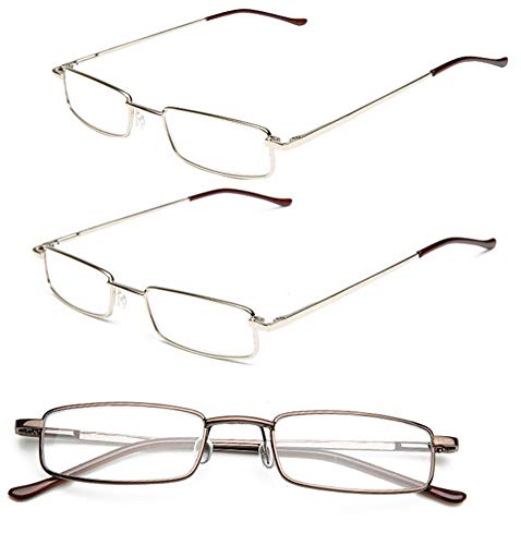 SOOLALA Lightweight Compact Reader Reading Glasses Reader w/Pen Clip Tube Case