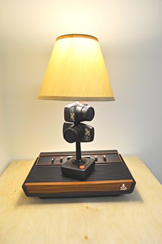 Atari 2600 Console Joystick and Paddles Desk Lamp Light Sculpture with Lamp Shade