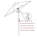 Patiorama 7.5 Feet Outdoor Patio Umbrella Outdoor Market Umbrella with Crank, 6 Ribs, Polyester Canopy, Beige