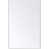 Ruomeng Rectangle Wall Mirror Frameless Bathroom Mirror 16” x 24" Beveled Edge Mirror for Vanity and Entryway