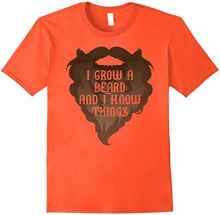 Kids I Grow A Beard And I Know Things T-Shirt 8 Orange