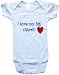 I LOVE MY BIG SISTER - White, Blue or Pink Baby One Piece Bodysuit