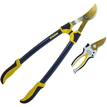 Melnor Pruner & Lopper Value Pack - Titanium Blades - Includes 27” Bypass Loppers and 8.5” Bypass Pruner