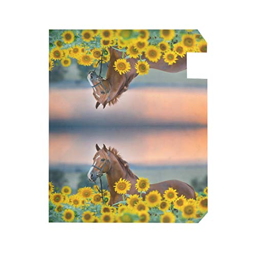 SUABO Horse Sunflowers Mailbox Cover, Oversize Magnetic Mailbox Cover Wraps for Outside Garden Home Decor
