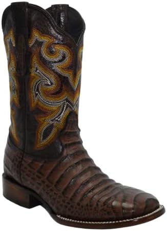 EL GENERAL Y2K smooth quill ostrich square toe western boots Amazon.com | El General Western Rodeo Boots Ostrich Print  main image 2