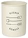 Now Designs Powder-Coated Steel Utensil Crock, Ivory, 5x6 inches