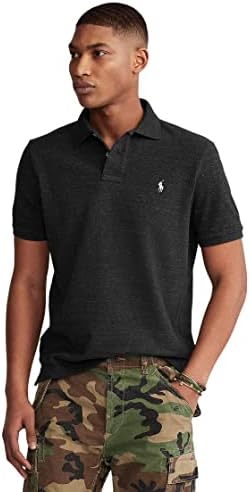 Polo Ralph Lauren Mens Performance Polo Shirts (M, Black), Medium