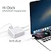 CHUWI USB Quick Charger Hidock Portable Desk Charger Mini Desktop Charger 4-Port Charging Station Charging Dock Charging Power Strip Surge Protector for Galaxy S8/S7/S6/Edge, Note 5,iPhone 7/6s,iPad