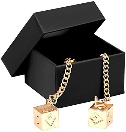 VEBE Han's Dice Lucky Charm Golden Dice Pendant for Han Solo and Qira