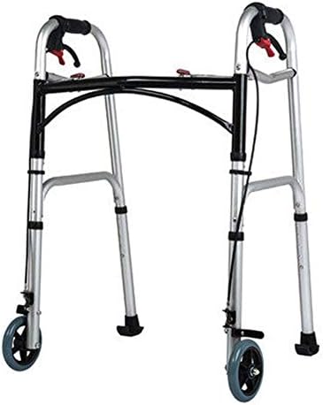 MXZL-Folding Walker Adjustable Medical Pediatric Small Aluminum Front Wheeled Walker Suitable for Seniors Children