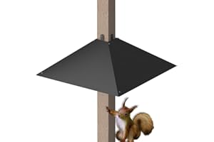 Metal Anti-Squirrel Baffle for 4x4 Post Suspension mounting, 17-inch Raccoon Proof Guard for Outdoor Wood Poles, Rodent Proof