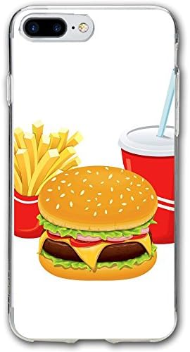 Fast Food Hamburger IPhone 7 Plus Case Texture Pattern Premium Hybrid Protective Clear Case