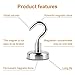 Heavy Duty Magnetic Hooks, Strong Neodymium Magnet Hook for Home, Kitchen, Workplace, Office and Garage, Pack of 15