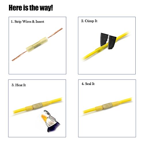 image for 200PCS Heat Shrink Butt Connectors Kit, URLWALL Insulated Waterproof M