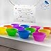 Reusable Silicone Cupcake Baking Cups - Assorted Colors Silicone Bakeware Mini Cupcake Mold Holders Liners Baking Supplies Set 12 Pieces Container Muffins Liner by Chuzy Chef