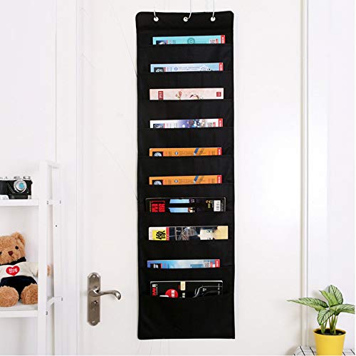 Hanging File Folder Organizer, 10 Pockets, 3 Hangers Cascading Wall Organizer, Perfect for Home Organization, School Pocket Chart, Office Bill Filing Bills and Charts at Home