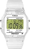 Timex Unisex T2N803 Classic Digital Clear Translucent Case and Strap Watch