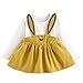 Autumn Winter Baby Princess Long Sleeve with Cute Rabbit Ears Heart Mock Two-piece Bebe Baby Girls Princess Dress