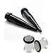 Gauges Kit 4 Pieces Acrylic Black Tapers with Plugs Single Flared Tunnels 1/2