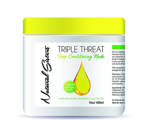 Triple Threat Creamy Hot Oil Deep Conditioner, The Ultimate 3-in-1 Combo - HYDRATES, REVITALIZES, & RESTORES 16 oz