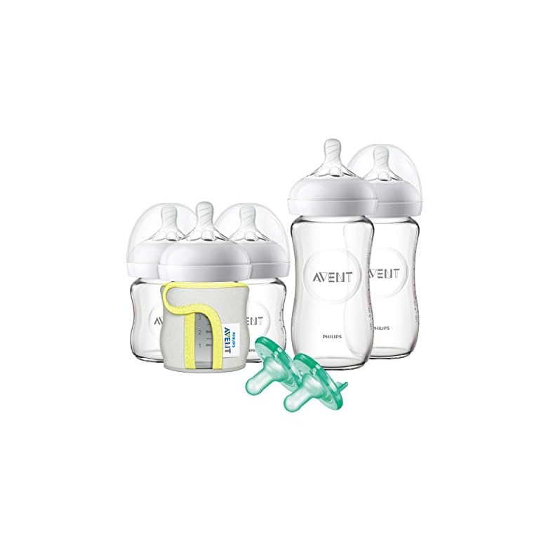 Philips Avent Natural Glass Bottle Baby Gift Set, SCD201/01