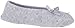 Isotoner Womens Terry Floral Ballerina Slippers Style A96006 (Medium, Heather Grey)