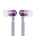 Joint Pearl Necklace Earphone, Universal 3.5mm In-Ear Stereo Pearl Beads Jewelry Headphone Headset Super Bass Music Noise Cancelling Earbuds with Mic For iPhone iPad Mp3 Mp4 and more (Purple)