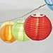 24 Multi Color Lantern String Lights : Indoor Outdoor Mini Nylon Weather Resistant Lighting, Extra Long 16ft With Remote Control, Connectable up to 3 Sets, Bonus Hanging Hooks & Remote Control