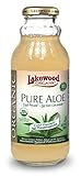 Lakewood Organic PURE Aloe Inner Fillet Juice, 12.5-Ounce Bottles (Pack of 12)