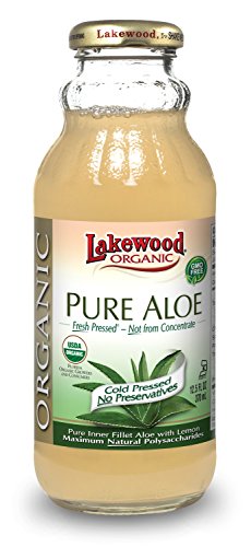 Lakewood Organic PURE Aloe Inner Fillet Juice, 12.5-Ounce Bottles (Pack of 12)