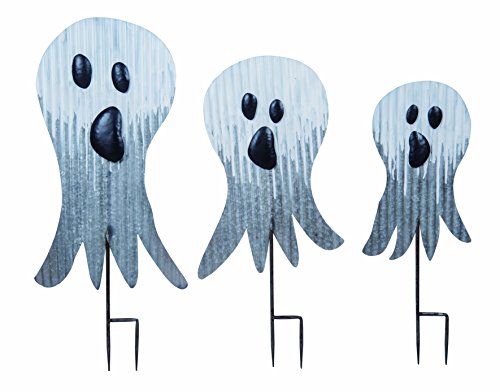 Transpac Corrugated Metal Ghost Yardstick Set