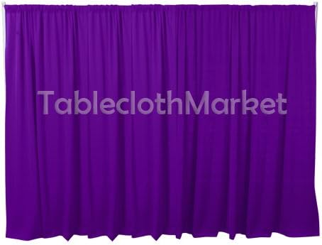 Polyester Backdrop 10 Ft Drape Background Pipe Display Curtain 120 x 60 Purple