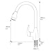 KINGO HOME Commercial High Arch Single Hole Single Handle Stainless Steel Pull Out Brushed Nickel Kitchen Sink Faucets,Dual Function Spout Sprayer