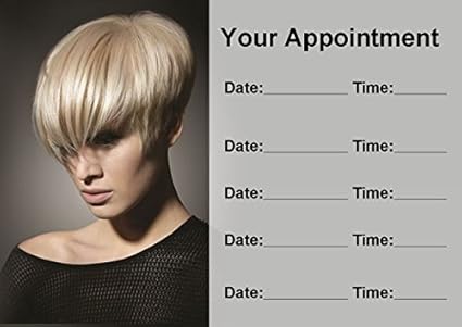 100 Hair Stylist Salon Hairdresser Personalised Appointment Cards