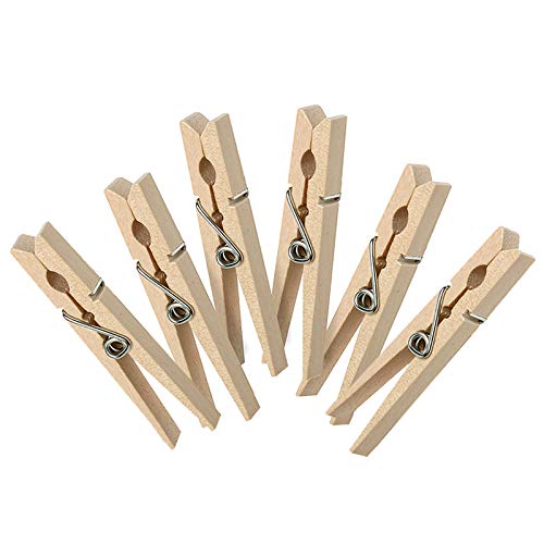 Photo Clips,Wooden Clips,7.2 cm Large Wooden Pegs, 100 Pcs Craft Clips